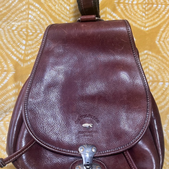 Elegant Brown Leather Backpack - Picture 1 of 15